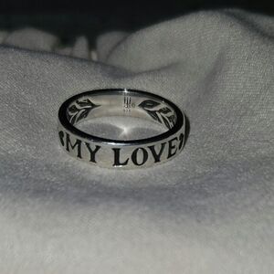 James Avery Silver 'My Love' Ring